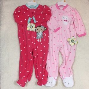 NWT Little Me Baby Girl Footed Coverall Sz 12 mo.